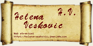 Helena Vesković vizit kartica